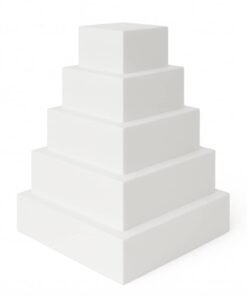 Macheta tort patrata polistiren – 5 etaje