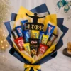 Topper personalizat cu nume – siluetă DJ în buchet cadou pentru bărbați