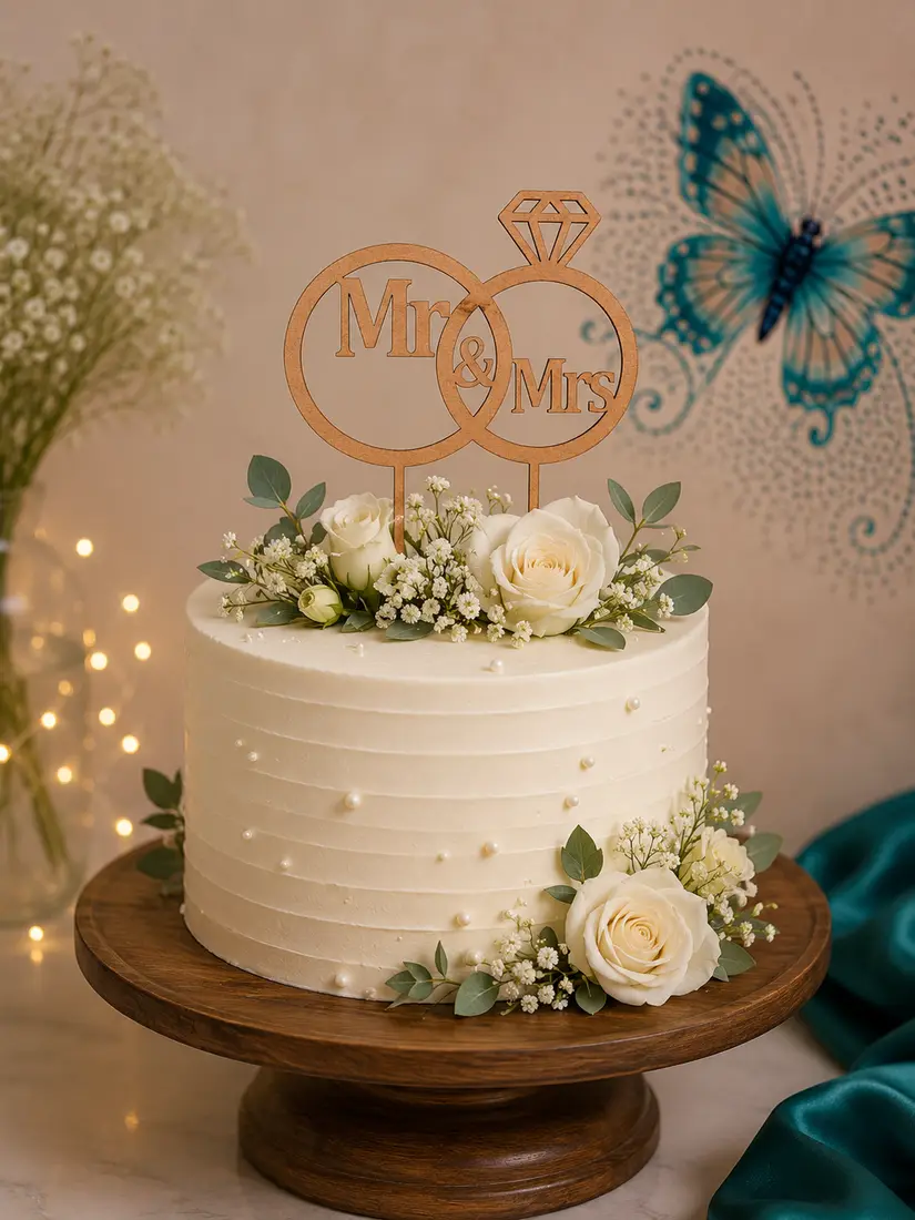 Topper nuntă Mr & Mrs