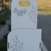 Coș cadou La mulți Ani din lemn, 20 cm